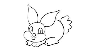 Como desenhar um coelhinho fácil - how to draw a bunny easy