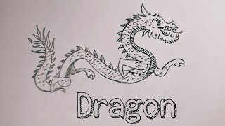 How to draw a Dragon | Mythical creature Dragon drawing tutorial