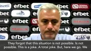 Jose Mourinho - 'It's A Total Joke!' As His Side Travel To Southampton