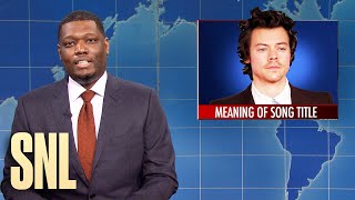 Weekend Update: Harry Styles Reveals Song Meaning, Clint Eastwood CBD Lawsuit - SNL
