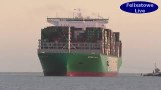 Maiden call: Ever Alp arrives at Felixstowe, 30 January 2022