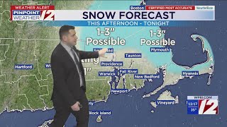 WPRI 12 Weather Forecast 12/20/24: Rain \u0026 Snow This Afternoon; Slick Spots Possible