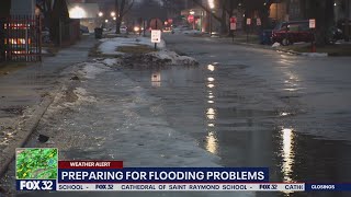 Chicago prepares for flooding challenges as freezing rain, sleet and snow bombards city