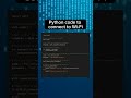 Python code to connect to wifi #coding #programming #wifi #python