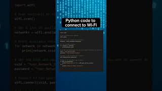 Python code to connect to wifi #coding #programming #wifi #python