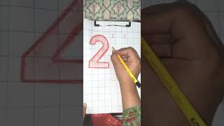 Formation and Recognition of Number 2 #number2formation #writingnumbers #notebook #tiptricks