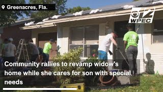 Community rallies to revamp widow's home while she cares for son with special needs
