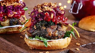 THE CHRISTMAS DINNER BURGER | made from LEFT OVERS. must watch!