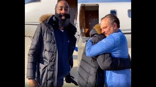 James Harden Landed in Philly 👀   Reunited with Daryl Morey #shorts