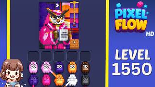 Pixel Flow Level 1550 Solution Walkthrough