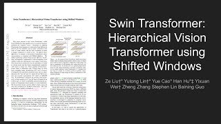 Swin Transformer: Hierarchical Vision Transformer using Shifted Windows
