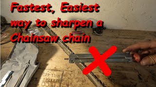 The fastest, easiest way to sharpen a chainsaw chain