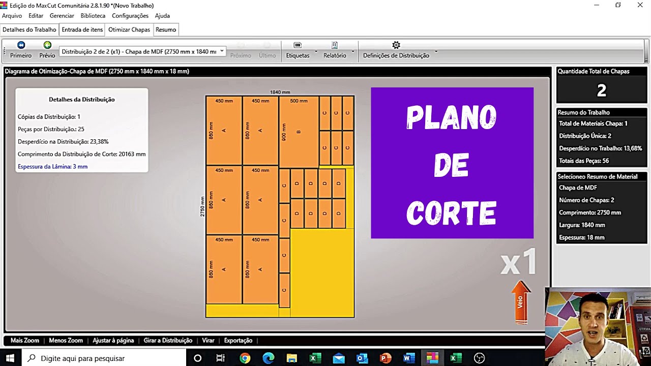 Plano De Corte Projetos De Móveis ( Instalação, Configuração E ...