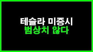 테슬라 미증시 범상치 않다