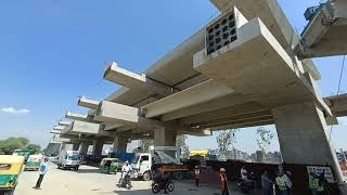 STATION PIE GIRDER ERECTION IN METRO PROJECT