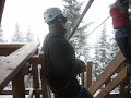 dad zip trekking at whistler