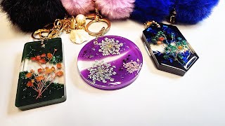 DIY Resin Art Keychain Tutorial: How to Create Stunning Floral and Glitter Designs