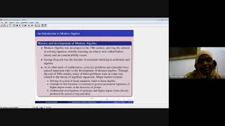 TWO DAYS STATE LEVEL WEBINAR ON INTRODUCTION TO ABSTRACT MATHEMATICS (DAY 1)
