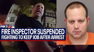 Tampa fire inspector suspended after arrest