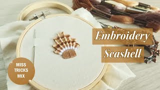 DIY: Easy Seashell Embroidery Design | Embroidery Craft | Sewing Craft.