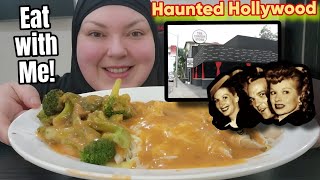 CHEESY CHICKEN POUTINE MUKBANG AND SPOOKY STORYTIME