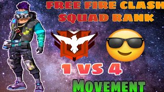 CLASH SQUAD RANK | 1 VS 4 MOVEMENT | FREE FIRE | MH-30 AKOLA GAMER 😎😎😎