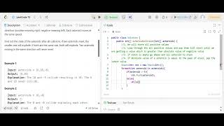 LeetCode Problem 735: Asteroid Collision | Efficient Stack-Based C# Solution Explained
