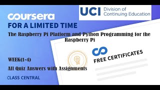 The Raspberry Pi Platform and Python Programming for the Raspberry Pi, week (1-4) All Quiz Answers.