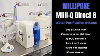 Millipore Milli-Q Direct 8 Water Purification with 30L Tank and Q-POD Dispenser (Item - 5659A WATER)