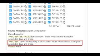 Schedule Builder - Fall 2021 Class Notes Tutorial