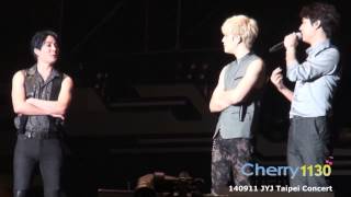 20140911 JYJ Taipei Concert MC片段 - JYJ的女朋友們+俊秀WIN