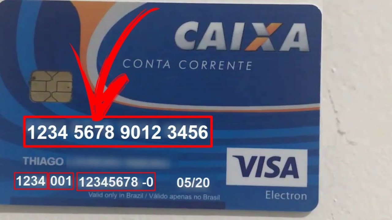 COMO ENCONTRAR O NÚMERO DA AGÊNCIA, CONTA E DIGITO NO CARTÃO CAIXA ...