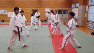 Bogu training at the dojo of kyoshi Masamitsu Kudaka 10 time world champion