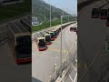 未出牌的九巴復古色新車停泊在屯赤車廠