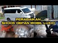 CARA MEMPERBAIKI SHOCK DEPAN MOBIL LUXIO BOCOR