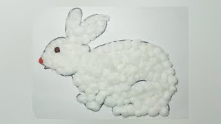 How to make rabbit with cotton POSTER