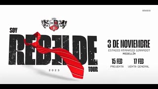 Anuncio RBD: Soy Rebelde Tour 2023 en Medellín, Colombia