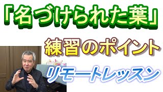 「名づけられた葉」に　練習のポイントリモートレッスン