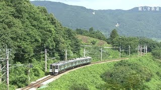 211系 普通電車　上り＆下り　姨捨駅で交換 JR篠ノ井線姨捨駅ー稲荷山駅　2017年夏　　HDV 1331