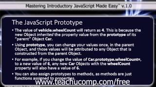 JavaScript Training Tutorial JavaScript Prototype