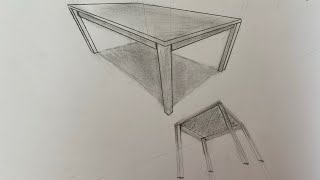 3 Noktalı Perspektif Ile Masa çizimi Table Drawing Wi Doovi