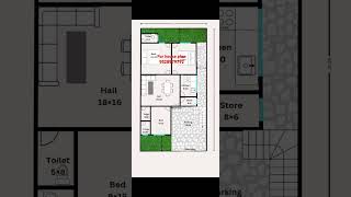 3bhk with parking #2dhomedesignplandrawing #houseplancreator #house #housedesign