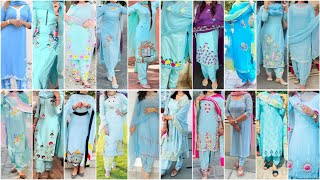 Beautiful And Stylish Sky Blue Colour Special Punjabi Suit Design Ideas for Girls 2025