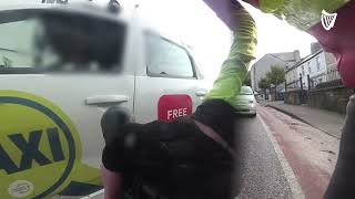 'I'll run you over!' – Cyclist and taxi driver get into heated roadside row in Cork