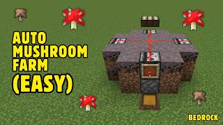 EASY Mushroom Farm Tutorial (Minecraft Bedrock 26.21)