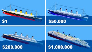 $1 vs $1,000,000 Titanic in Floating Sandbox