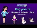 Human Body Parts | Body parts of Humans | Body parts of Animals and Birds | Science