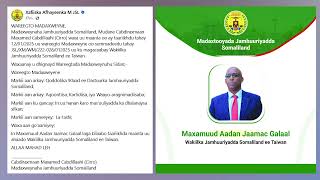 Madaxweynaha JSL oo digreeto ku magaacabay wakiilka Somaliland u fadhiya dalka Taiwan