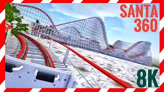 8K Santa's Christmas Slide🎅 Roller Coaster VR 360 - POV 3D Video Split Screen SBS Google cardboard