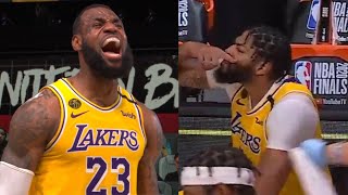 LeBron Goes Crazy After Anthony Davis Hits A CLUTCH! Game 4 | Lakers vs Heat
